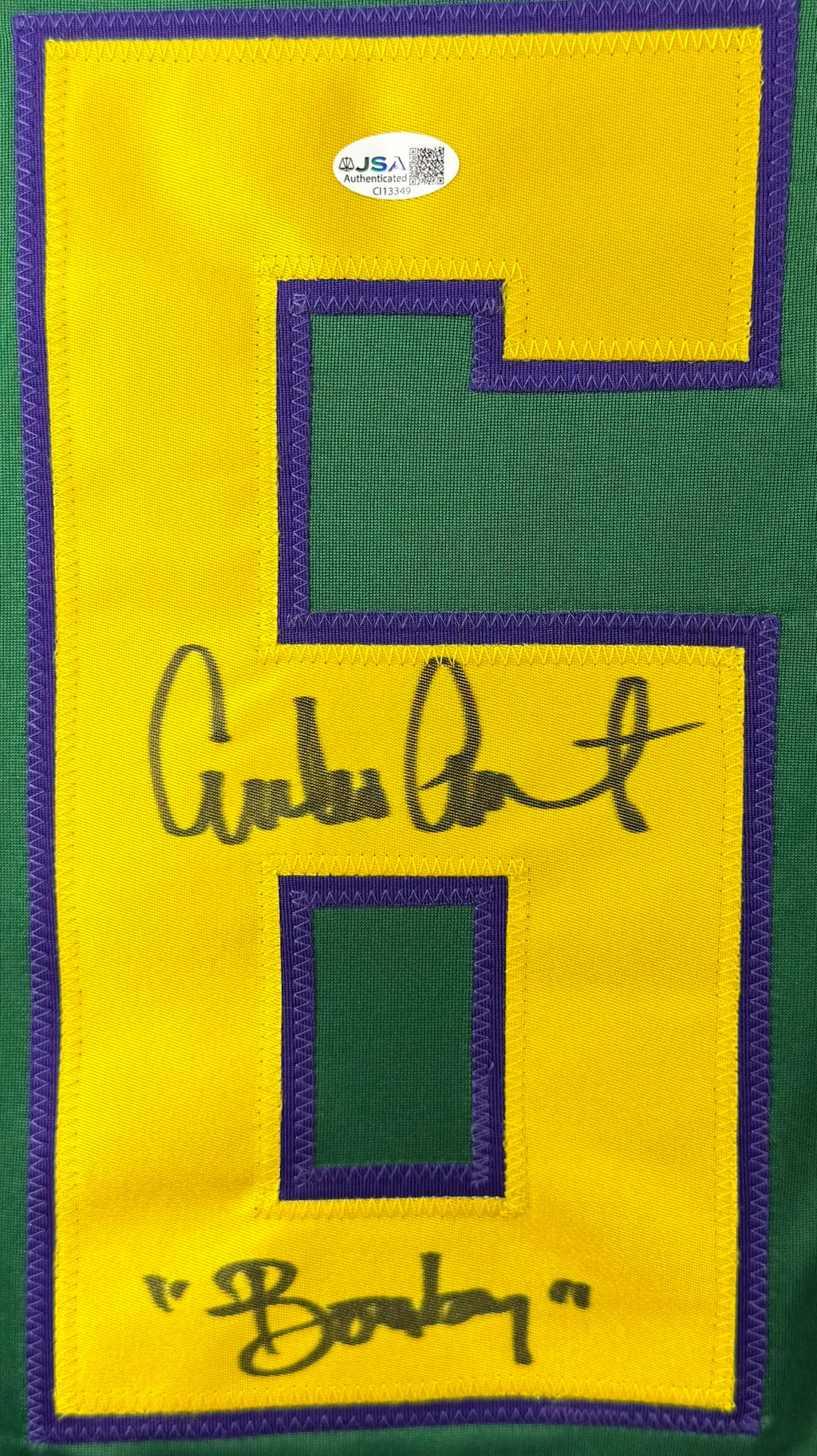 Emilio Estevez autographed inscribed jersey The Mighty Ducks JSA Coach Bombay