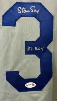 STEVE SAX SIGNED AUTOGRAPHED INSCRIBED GREY PRO STYLE JERSEY JSA COA