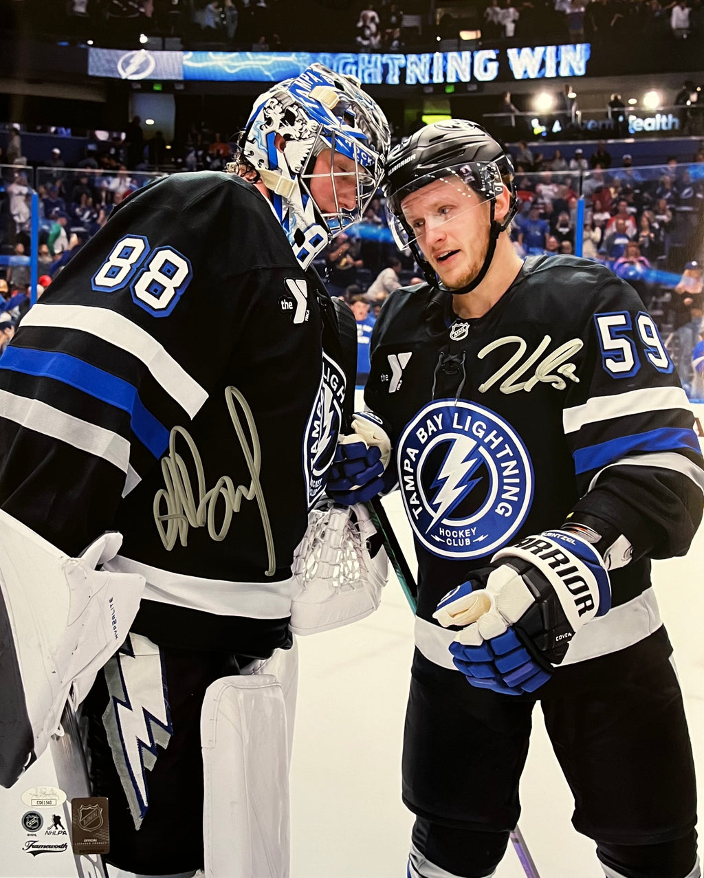 Andrei Vasilevskiy Jake Guentzel autographed 16x20 photo Tampa Bay Lightning JSA