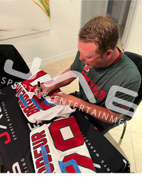 MARTIN BRODEUR AUTOGRAPHED SIGNED CUSTOM WHITE PRO STYLE JERSEY JSA