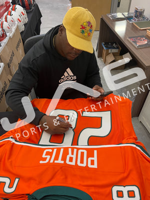 CLINTON PORTIS AUTOGRAPHED SIGNED ORANGE CUSTOM COLLEGE STYLE JERSEY JSA