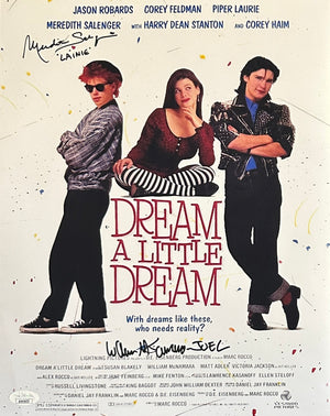 Dream a Little Dream cast auto insc 11x14 photo JSA COA Salenger McNamara