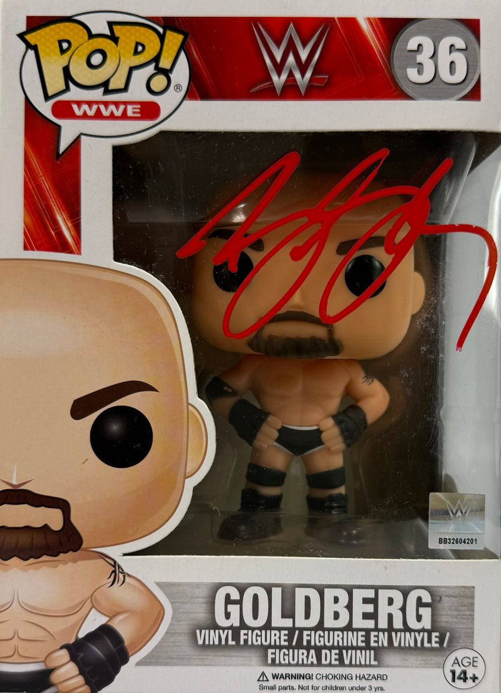 Bill Goldberg autographed signed funko pop #36 WWE WCW JSA COA