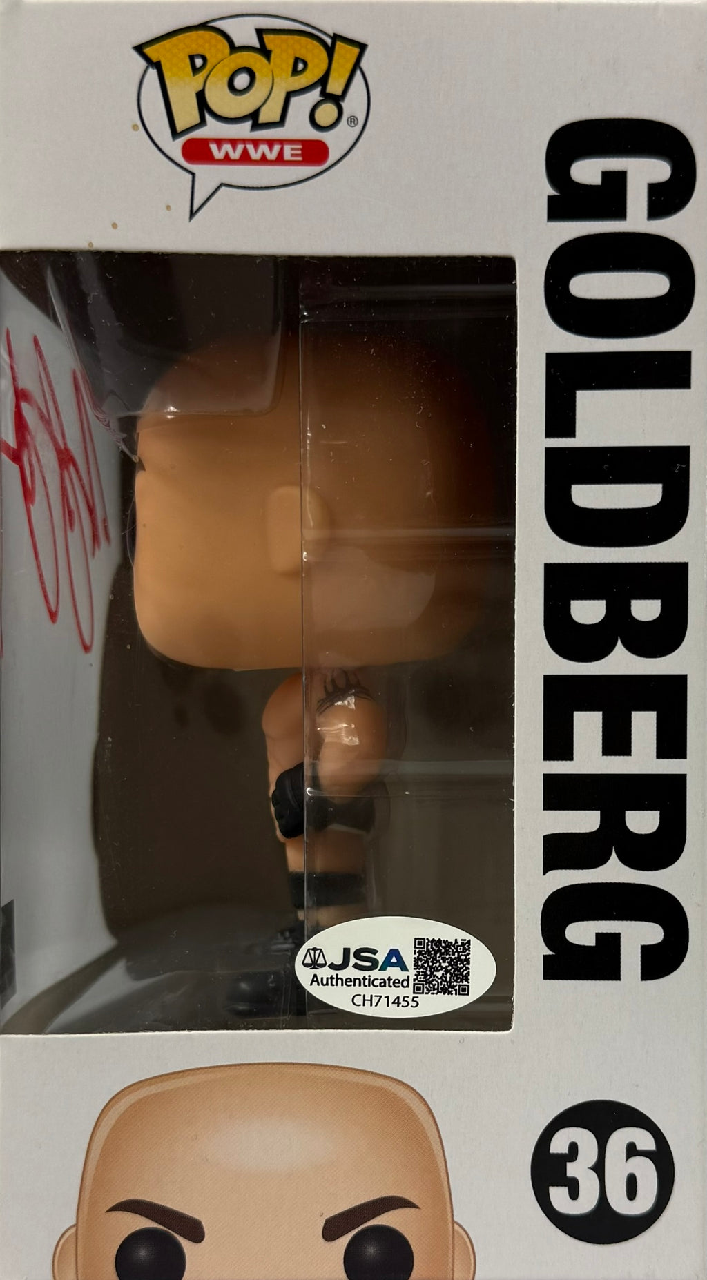 Bill Goldberg autographed signed funko pop #36 WWE WCW JSA COA