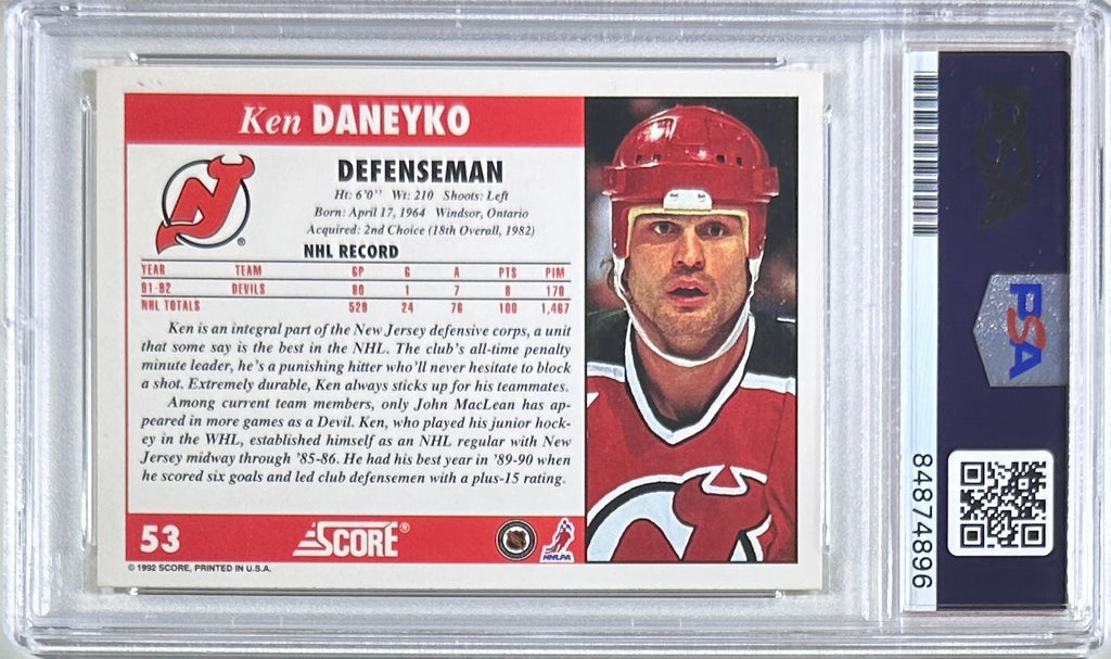 Ken Daneyko 1990-91 Upper Deck New Jersey Devils Card #427 at 's  Sports Collectibles Store