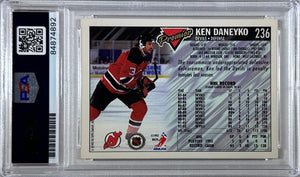 Ken Daneyko auto insc 1993 #236 Premier card PSA Encapsulated New Jersey Devils