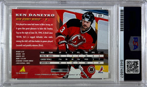 Ken Daneyko auto insc 1995 Pinnacle card PSA Encapsulated New Jersey Devils