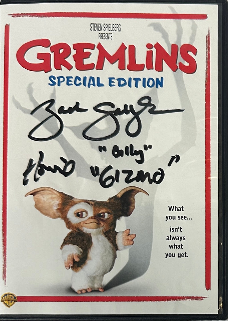 Howie Mandel Zach Galligan dual inscribed signed DVD cover