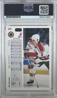 Ken Daneyko auto insc 1991 Upper Deck card PSA Encapsulated New Jersey Devils