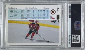 Ken Daneyko auto insc 1991 Upper Deck card PSA Encapsulated New Jersey Devils