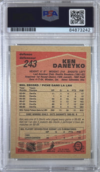 Ken Daneyko auto insc 1989 O-Pee-Chee #243 RC PSA Encap GEM Mint 10 Devils
