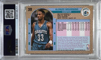 Alonzo Mourning auto signed 1992 #311 Fleer RC Charlotte Hornets PSA Encap