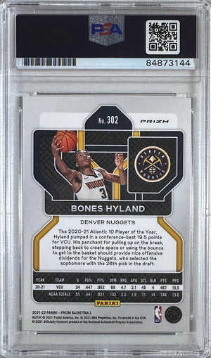 Bones Hyland signed rc #302 2022 Denver Nuggets Panini GEM Mint 10 PSA Encap