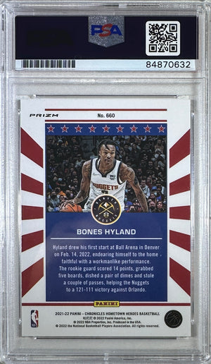 Bones Hyland autographed signed rookie card #660 2022 Panini PSA Encap