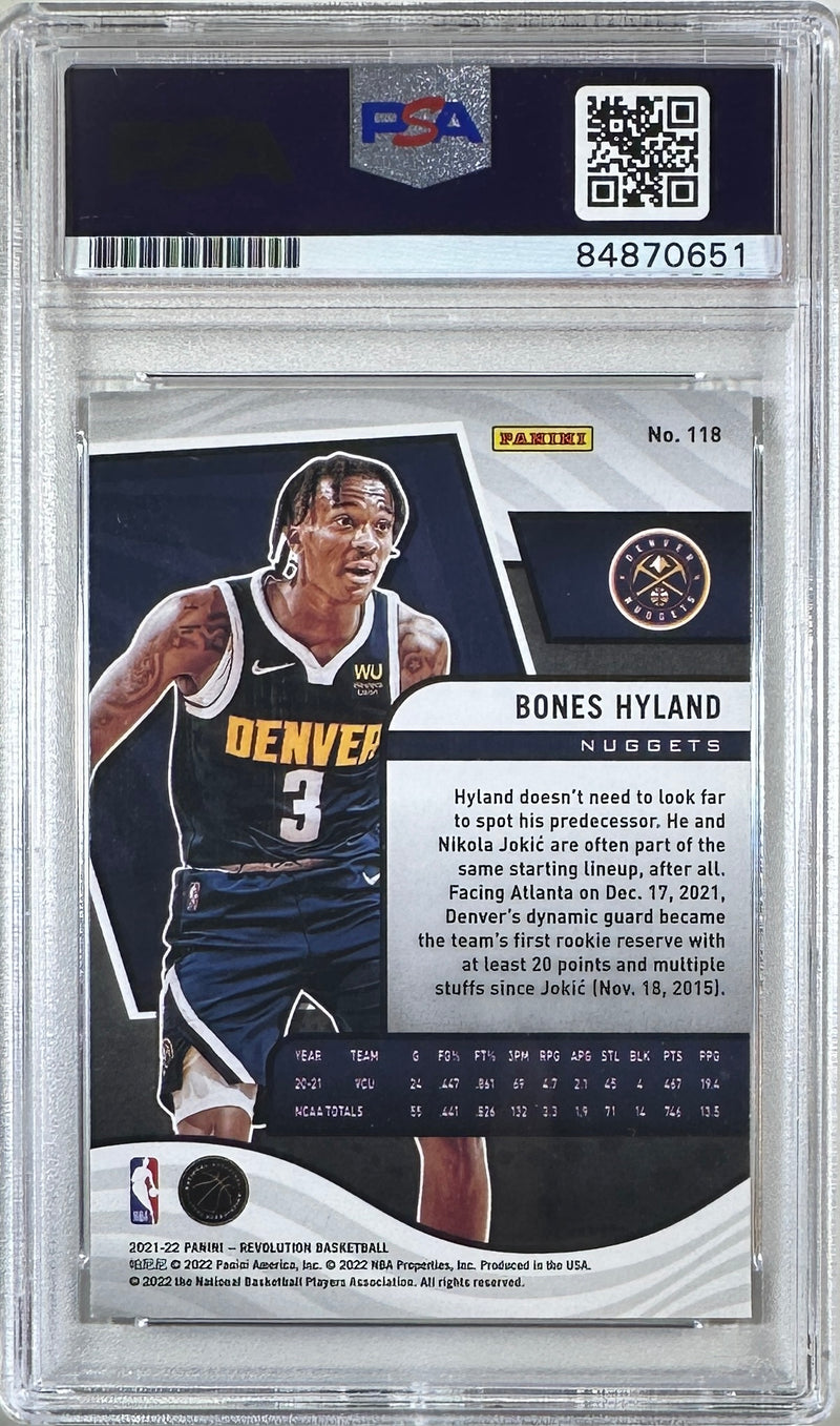 Bones Hyland autographed signed rookie card #118 2022 Panini PSA Encap