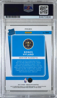Bones Hyland autographed signed rookie card #194 2022 Panini PSA Encap