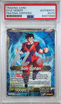 Kyle Hebert autographed signed inscribed Son Gohan Dragon Ball card PSA Encap