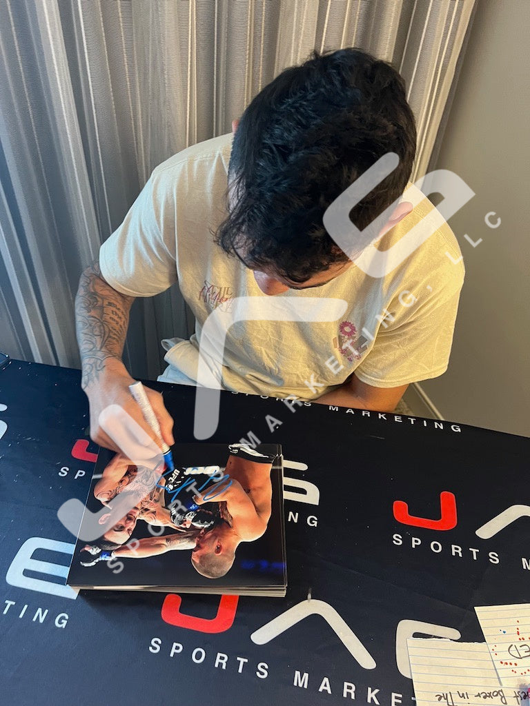 Max Holloway autographed signed 8x10 photo UFC Blessed JSA COA Anthony Pettis