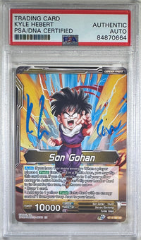 Kyle Hebert autographed signed inscribed Son Gohan Dragon Ball card PSA Encap