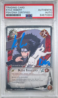 Kyle Hebert autographed signed inscribed Kiba Inuzuka Naruto card PSA Encap