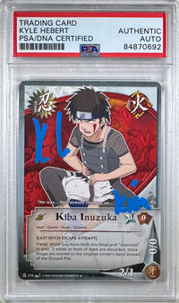 Kyle Hebert autographed signed inscribed Kiba Inuzuka Naruto card PSA Encap