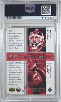 Martin Brodeur auto card Upper Deck #93 2002 New Jersey Devils PSA Encap