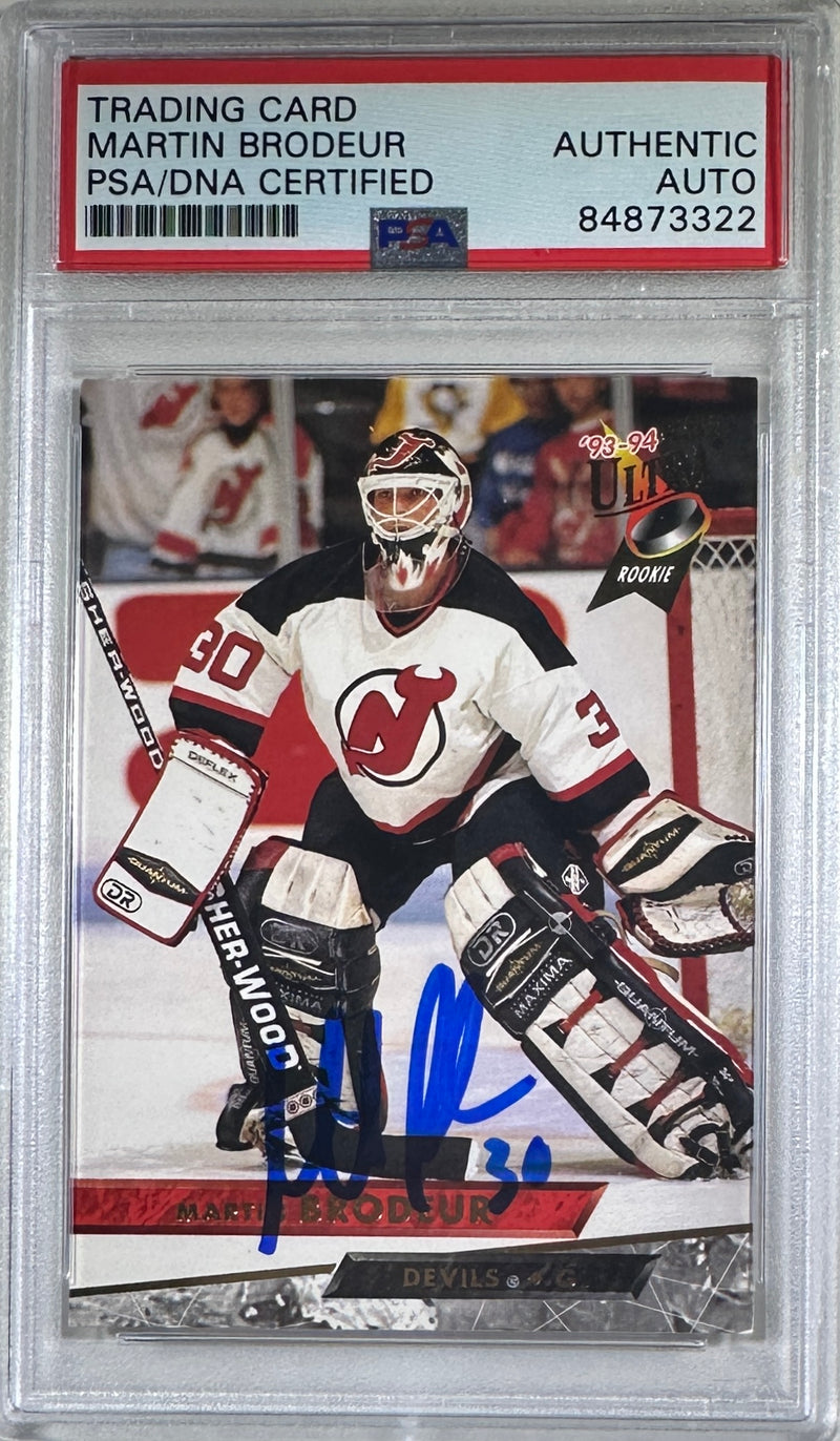 Martin Brodeur auto 1994 Fleer RC #357 New Jersey Devils PSA Encapsulated