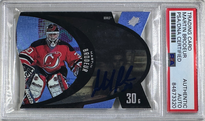 Martin Brodeur auto card Upper Deck #27 1997 New Jersey Devils PSA Encap