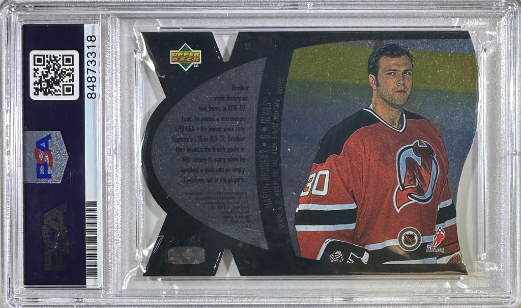 Martin Brodeur auto card Upper Deck #27 1997 New Jersey Devils PSA Encap