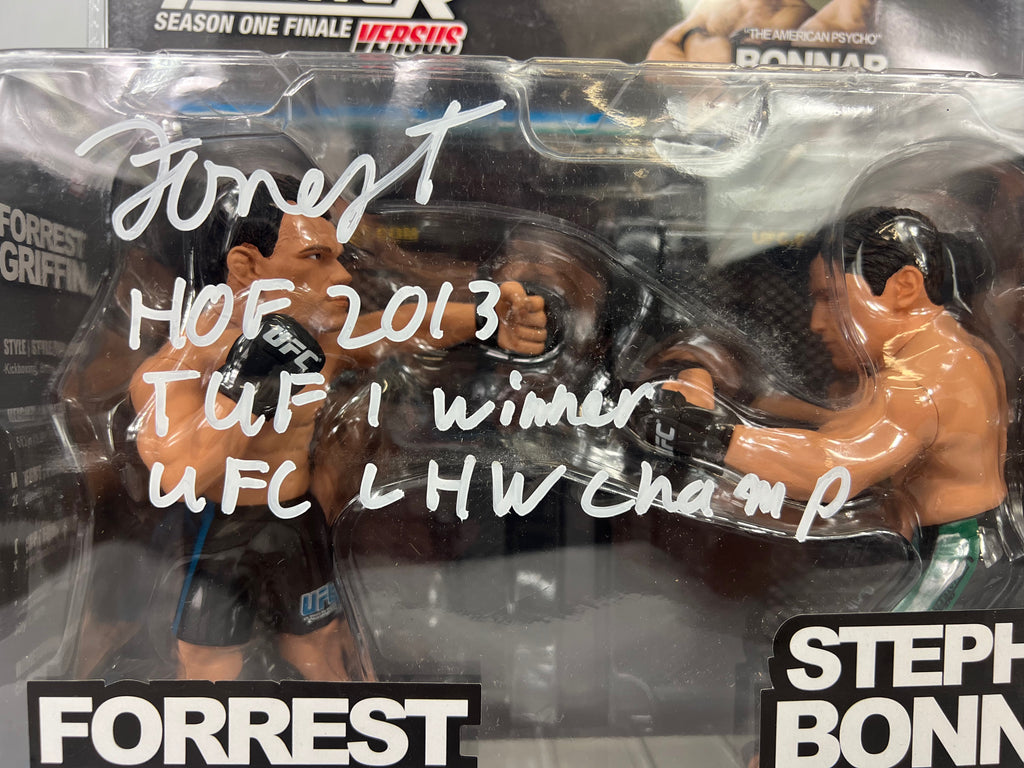 Forrest Griffin triple inscribed signed figure UFC JSA COA