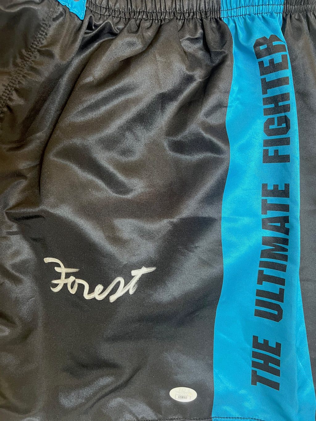 Forrest Griffin autographed signed shorts UFC JSA COA