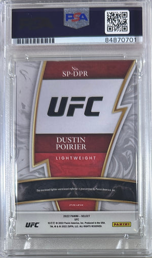 Dustin Poirier autographed 2022 Panini GU card #SP-DPR UFC PSA Encapsulated