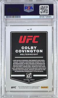 Colby Covington autographed 2022 Panini card #17 UFC PSA Encapsulated