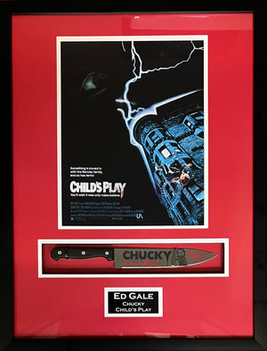 Ed Gale autographed signed inscribed framed knife Child's Play JSA COA Chucky