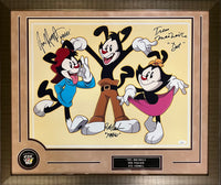 Animaniacs Cast Autograph Signed Inscribed 16x20 Framed Photo Rob Paulsen Tress MacNeille Jess Harnell JSA