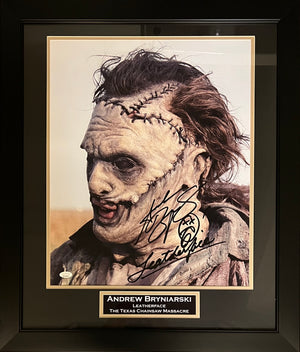 Andrew Bryniarski signed insc. 16x20 framed photo Texas Chainsaw Massacre JSA