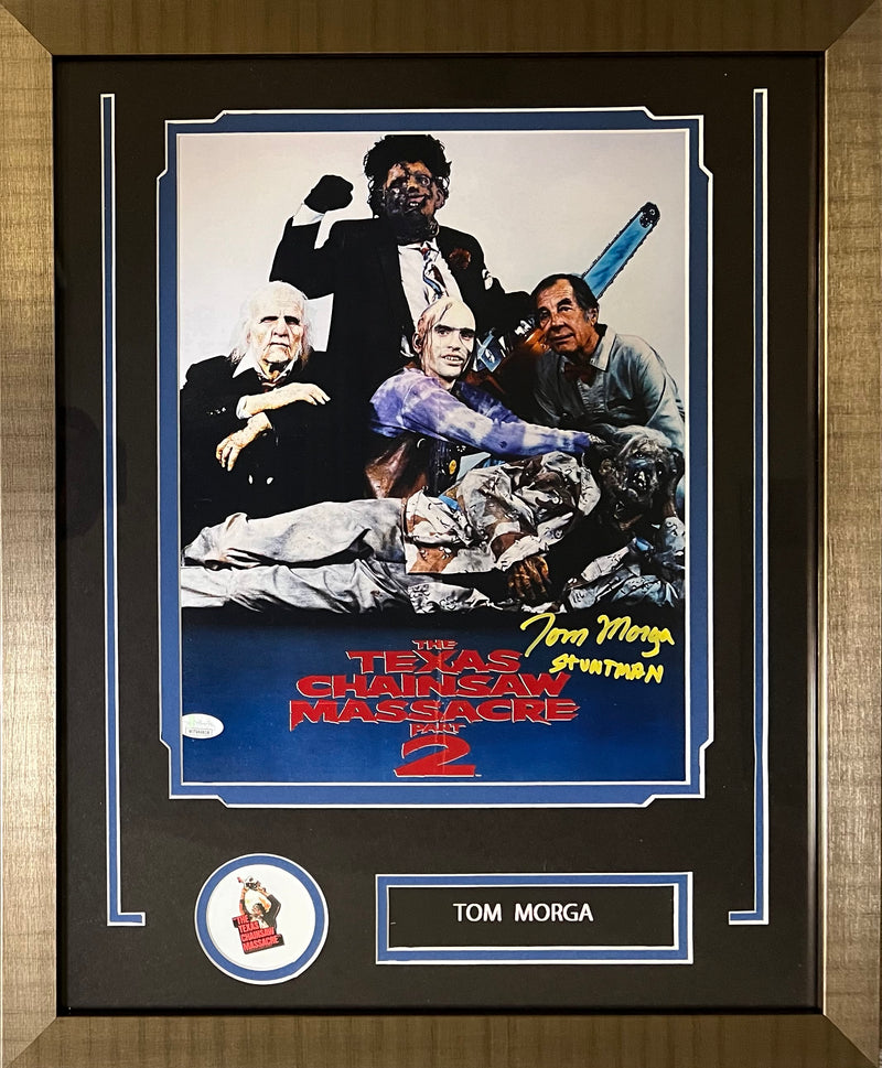 Tom Morga autograph signed 11x14 framed photo Texas Chainsaw Massacre JSA