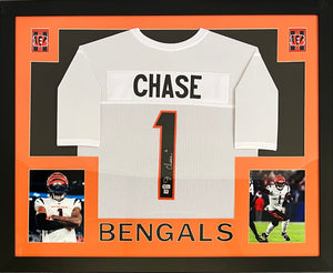 Ja'Marr Chase autographed signed framed jersey NFL Cincinnati Bengals BAS COA