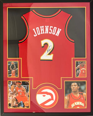 Joe Johnson autographed signed framed jersey NBA Atlanta Hawks PSA COA