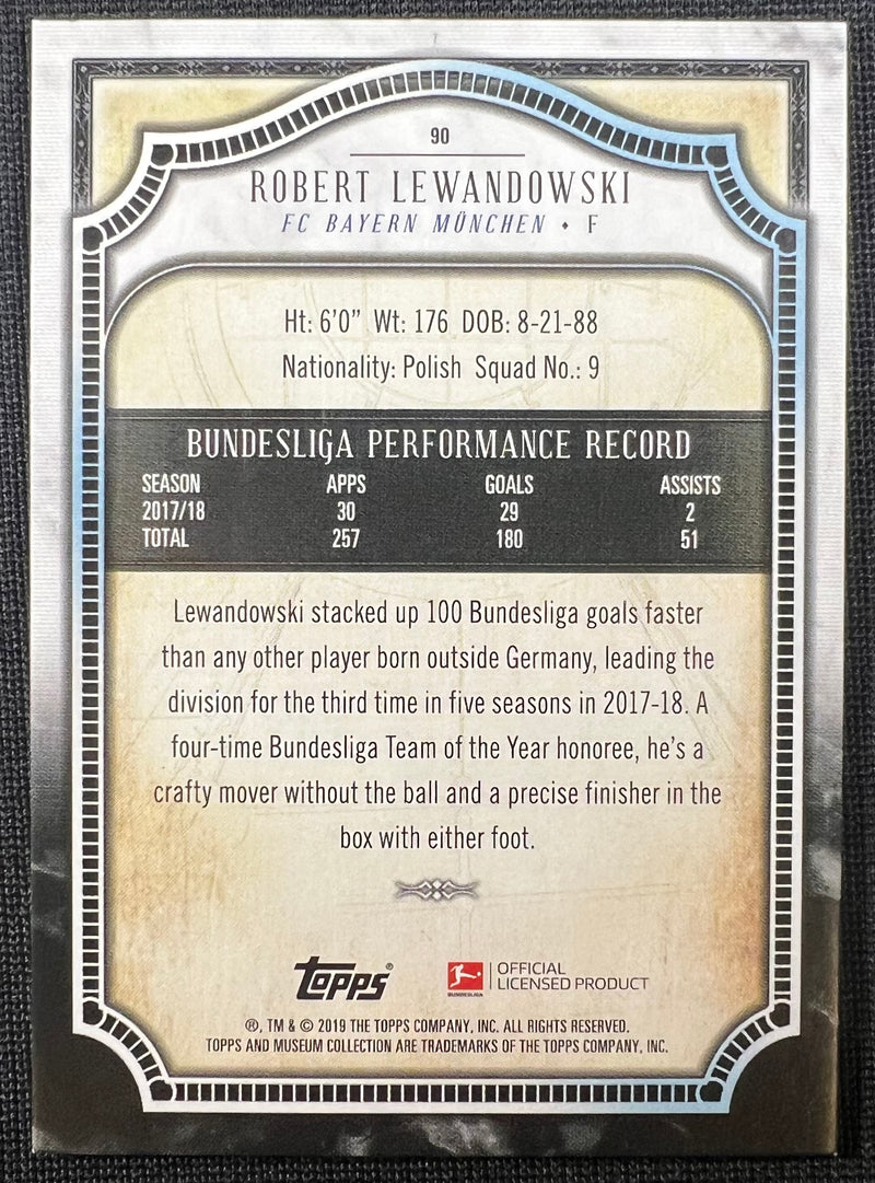 Robert Lewandowski 2019 Topps Museum Collection #90 /50 Bayern Munich