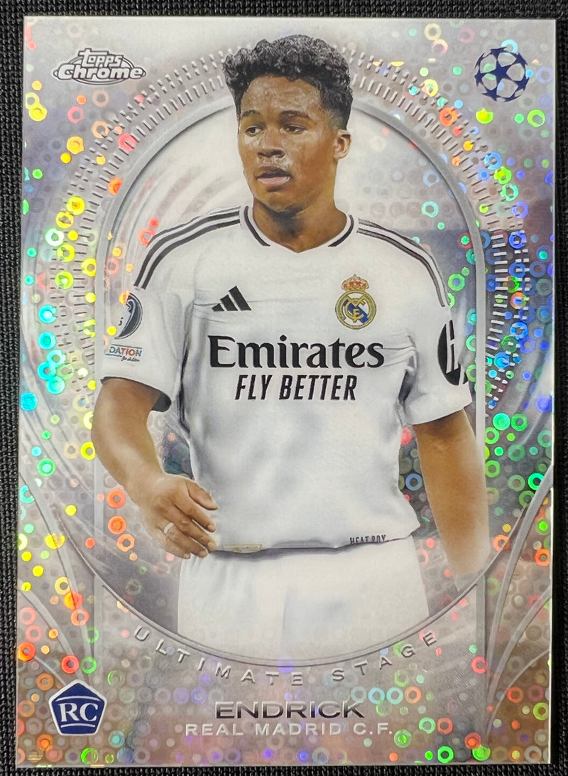 Endrick 2025 Topps Chrome Ultimate Stage RC Champions League Disco