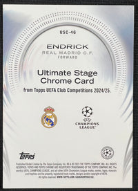 Endrick 2025 Topps Chrome Ultimate Stage RC Champions League Disco