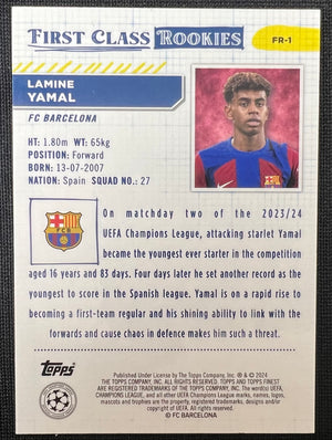 Lamine Yamal 2023-24 Topps Finest First Class Rookies RC #FR-1