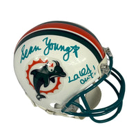 Sean Young autographed signed inscribed mini Helmet Miami Dolphins JSA