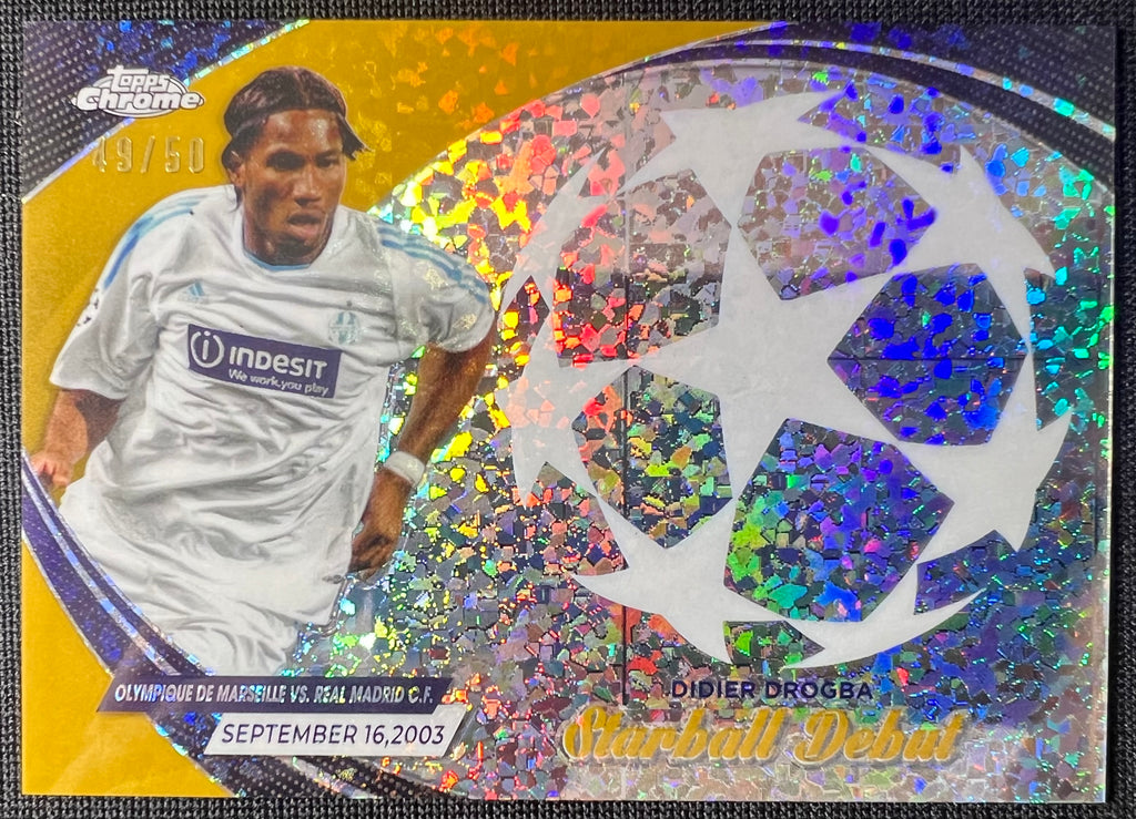 Didier Drogba 2024 Topps Chrome Starball Debut Gold Refractor /50 #SD-7