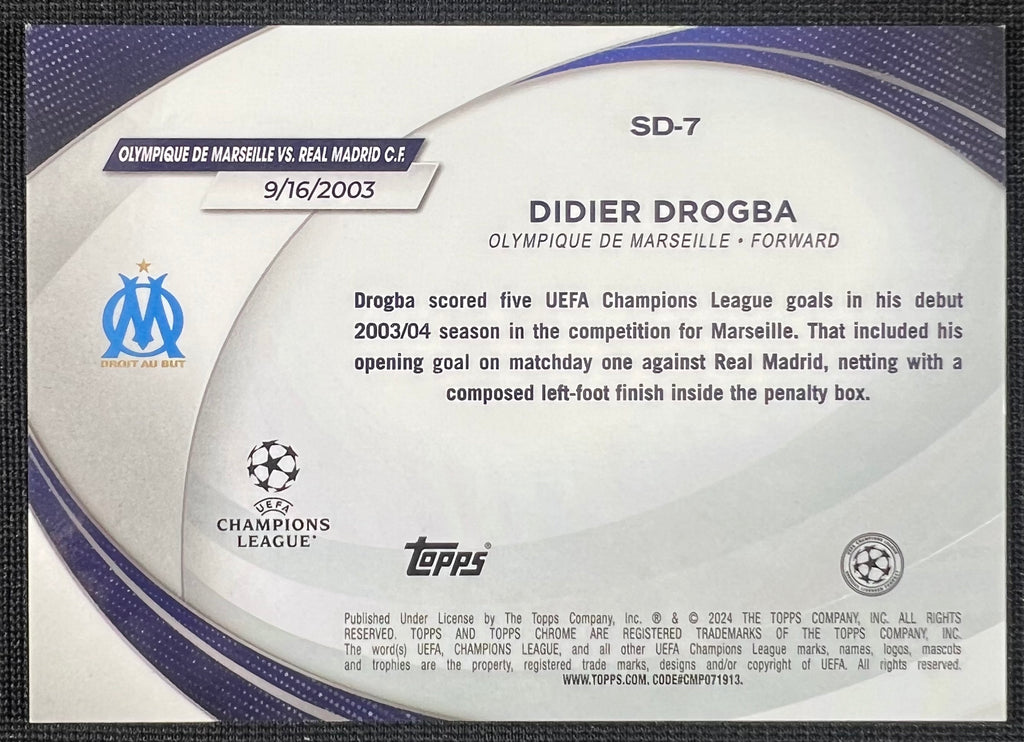 Didier Drogba 2024 Topps Chrome Starball Debut Gold Refractor /50 #SD-7