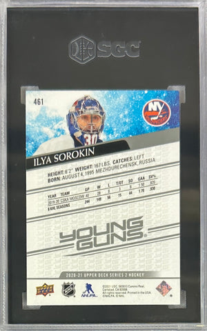 Ilya Sorokin 2020-2021 Upper Deck encap rookie card #461 SGC Gem Mint 10 Islanders