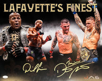 Daniel Cormier Dustin Poirier autographed signed inscribed 16x20 photo UFC JSA