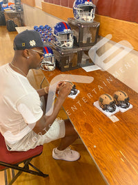 Plaxico Burress autographed signed inscribed Mini Helmet JSA Salute to Service