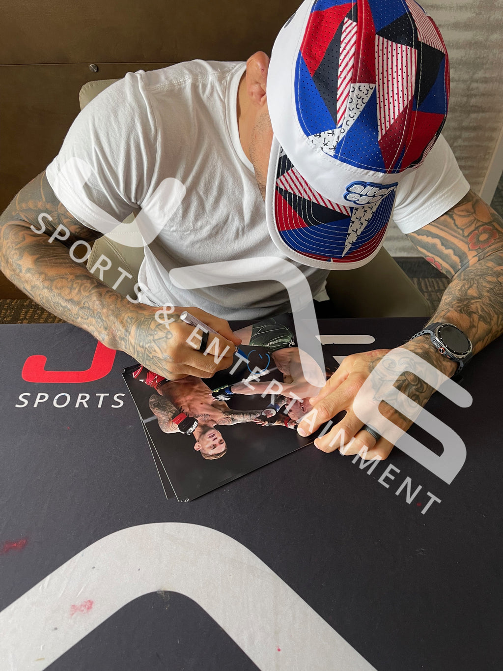 Dustin Poirier autographed inscribed 8x10 photo UFC JSA COA Connor McGregor